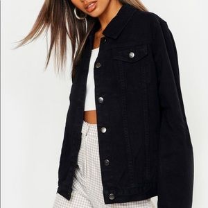 NWT Black Jean Jacket